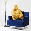 KARE Design Jalalliset Koriste-Esineet*Monkey Gorilla XL Koriste-esine, Figuuri, Kulta 76cm