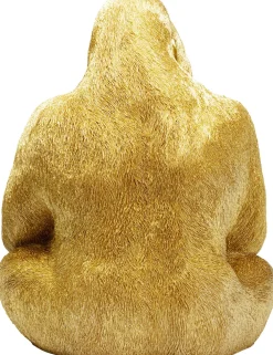 KARE Design Jalalliset Koriste-Esineet*Monkey Gorilla XL Koriste-esine, Figuuri, Kulta 76cm