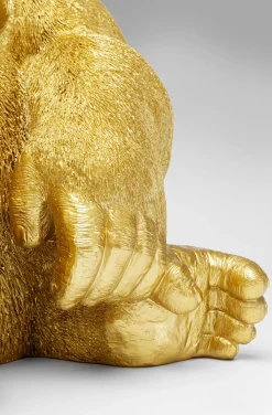KARE Design Jalalliset Koriste-Esineet*Monkey Gorilla XL Koriste-esine, Figuuri, Kulta 76cm