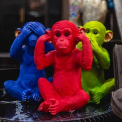 KARE Design Säästölippaat*Monkey Kikazaru Apina Säästölipas, Punainen