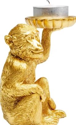 KARE Design Koriste-Esineet|Lyhdyt*Monkey Tealight Holder Apina Tuikku Kynttilänjalka 11cm