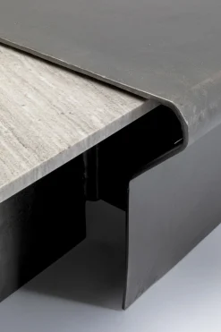 KARE Design Sohvapöydät*Montagna Sohvapöytä Marmoria Ja Metallia 142x70cm