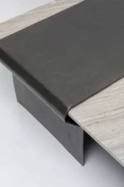 KARE Design Sohvapöydät*Montagna Sohvapöytä Marmoria Ja Metallia 142x70cm