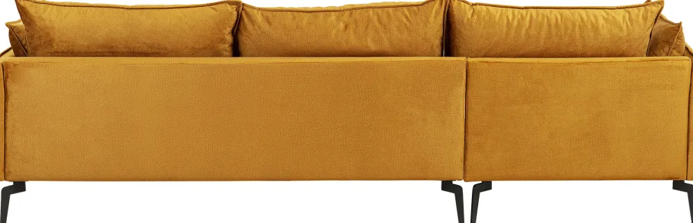 KARE Design Kulmasohvat*Monza Kulmasohva - Samettia, Curry, Vasen 296cm