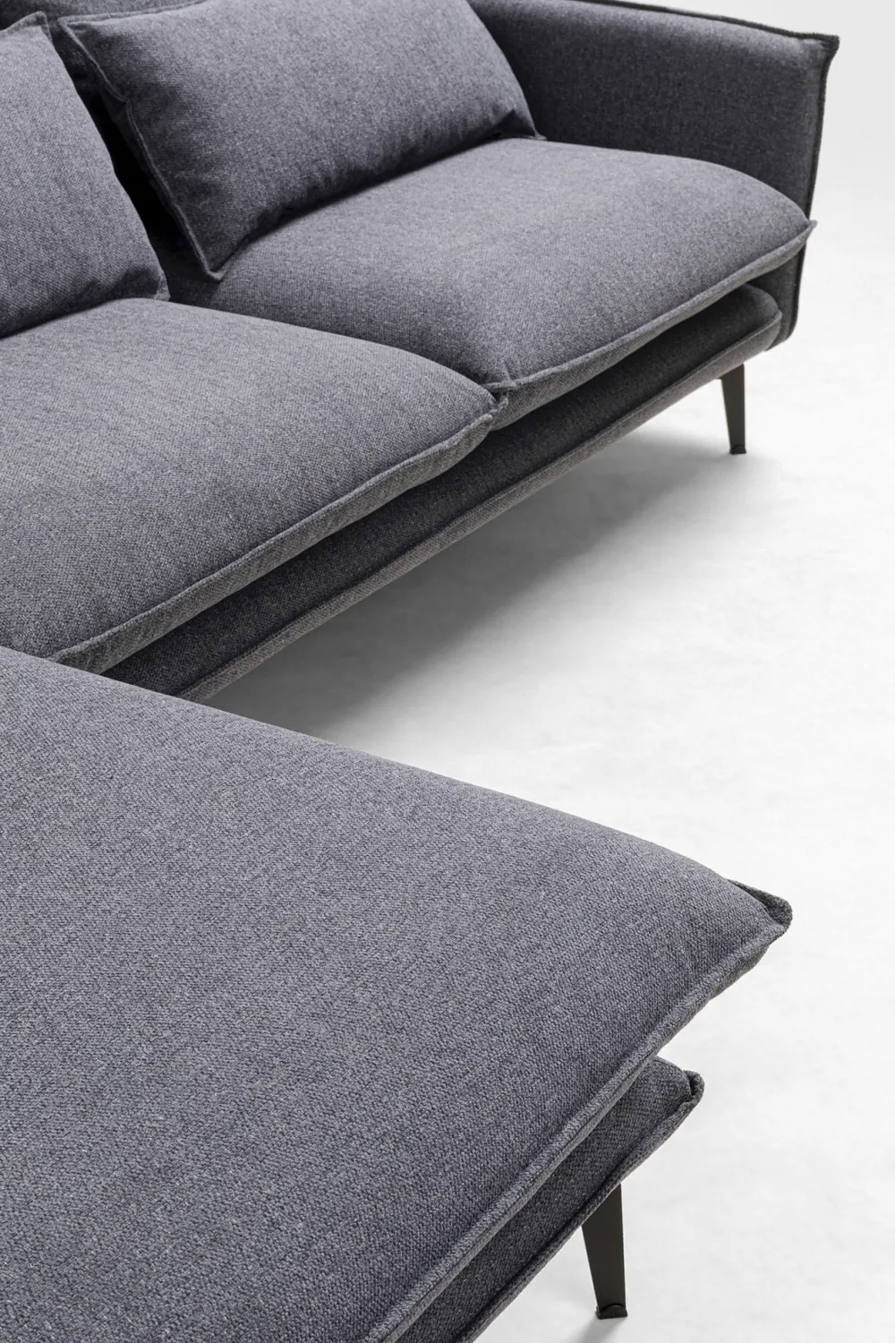 KARE Design Olohuone|Kulmasohvat*Monza Kulmasohva, Harmaa, Vasen 296cm