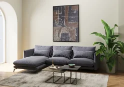 KARE Design Olohuone|Kulmasohvat*Monza Kulmasohva, Harmaa, Vasen 296cm