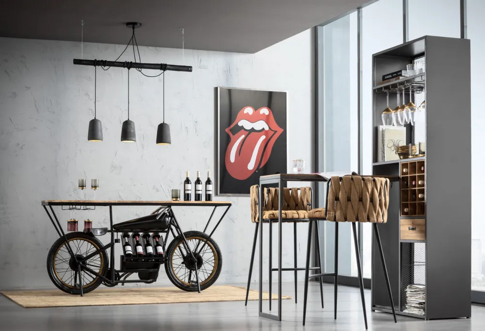 KARE Design Konsolipöydät Ja Sivupöydät|Baarit*Motorbike Black Konsolipöytä, Baaripöytä