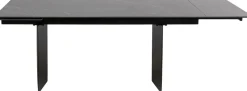 KARE Design Pöydät*Novel Jatkettava Ruokapöytä - Keraaminen Pöytälevy, Musta 180(40+40)x90cm