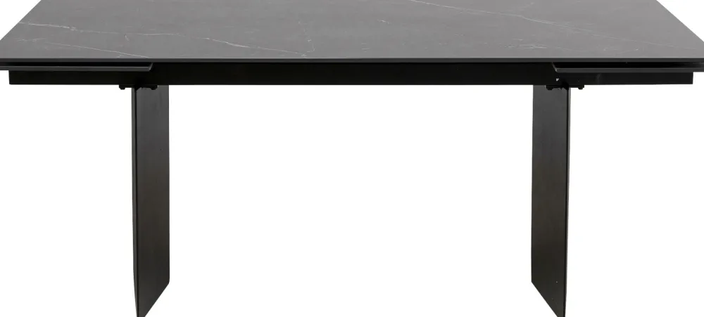 KARE Design Pöydät*Novel Jatkettava Ruokapöytä - Keraaminen Pöytälevy, Musta 180(40+40)x90cm