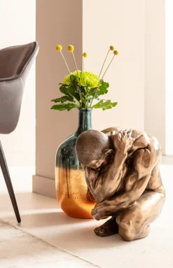KARE Design Koriste-Esineet*Nude Man Hug Koriste-esine, Patsas, Pronssi 54cm