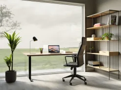 KARE Design Työpöydät*Office Jackie Oak Black Toimistopöytä, Työpöytä 160x80cm