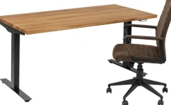 KARE Design Työpöydät*Office Jackie Oak Black Toimistopöytä, Työpöytä 160x80cm