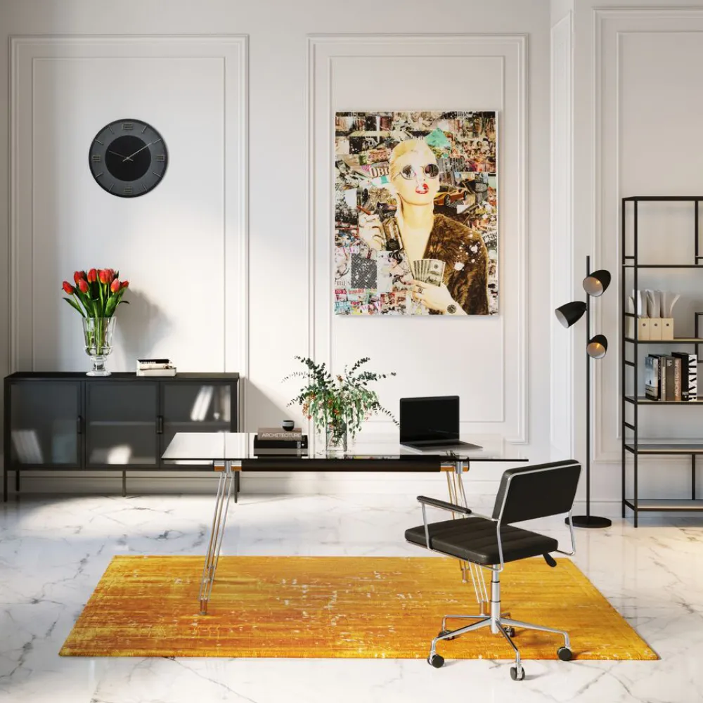 KARE Design Työpöydät*Officia Työpöytä, Toimistopöytä - Temperoitu Lasi, 160x80 Cm