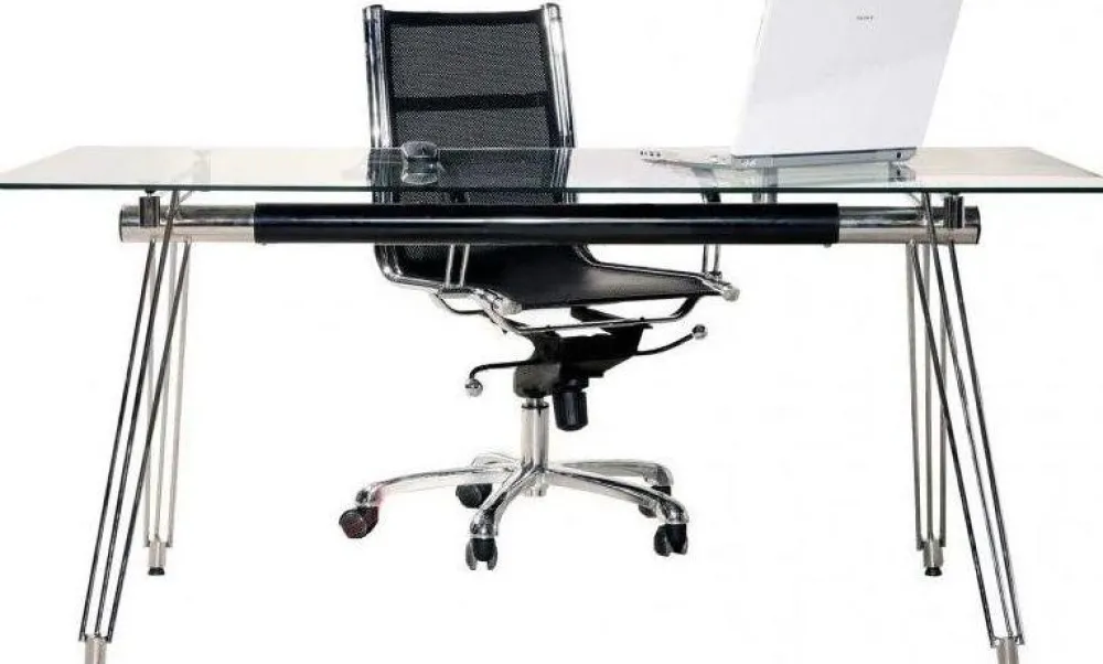 KARE Design Työpöydät*Officia Työpöytä, Toimistopöytä - Temperoitu Lasi, 160x80 Cm