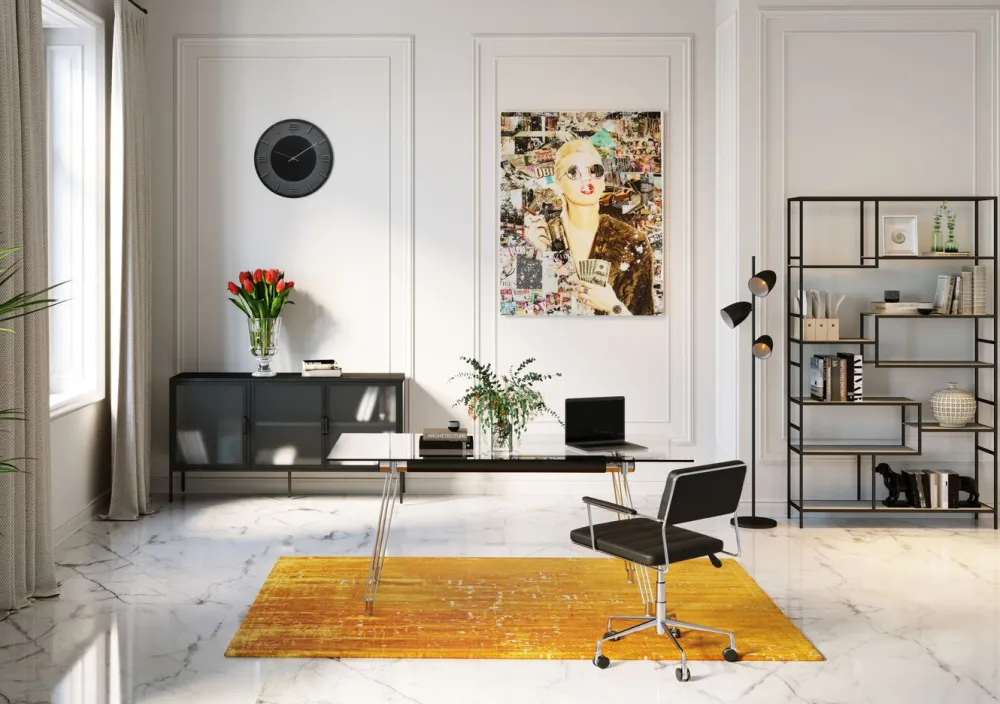 KARE Design Työpöydät*Officia Työpöytä, Toimistopöytä - Temperoitu Lasi, 160x80 Cm