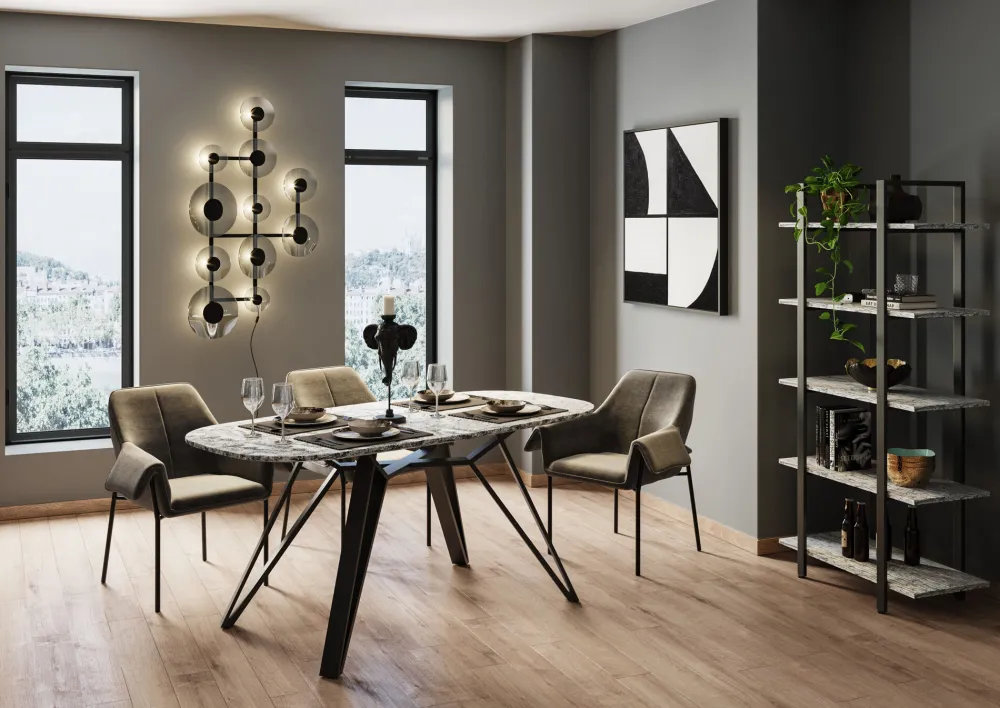 KARE Design Hyllyt*Okinawa Hylly, Metalli, Graniitti 120x180cm