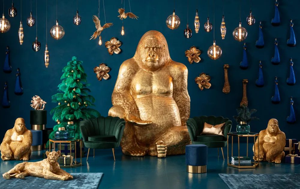 KARE Design Seinäkoristeet*Orchid Seinäkoriste, Kulta 44cm