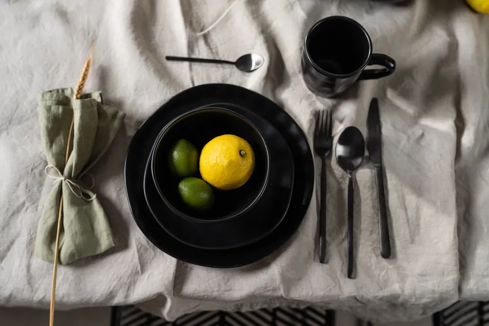 KARE Design Lautaset*Organic Black Lautanen Ø20cm