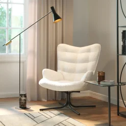 KARE Design Nojatuolit*Oscar Boucle Kääntyvä Nojatuoli, Kermanvärinen