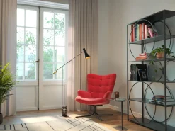 KARE Design Nojatuolit*Oscar Kääntyvä Nojatuoli - Samettia, Punainen