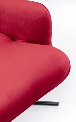 KARE Design Nojatuolit*Oscar Kääntyvä Nojatuoli - Samettia, Punainen