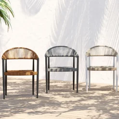 KARE Design Tuolit*Palma Tuoli Käsinojilla, Harmaa