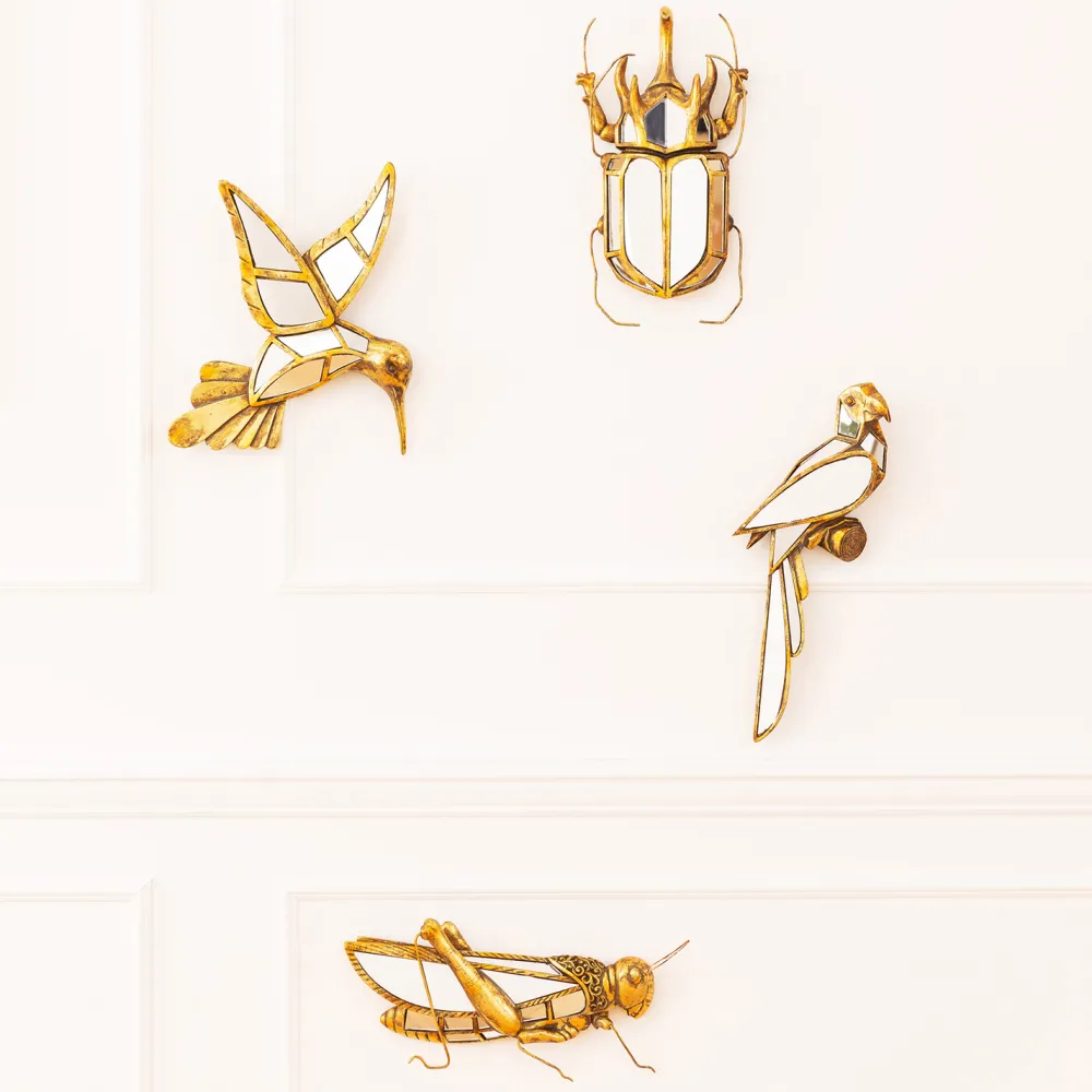 KARE Design Seinäkoristeet*Parrot Mirror Papukaija Seinäkoriste 15x43cm