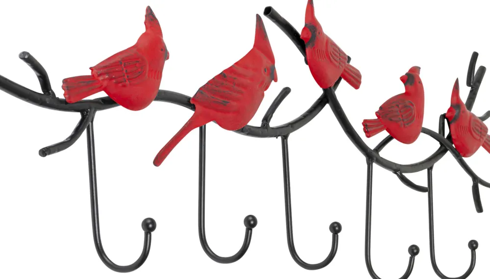 KARE Design Seinänaulakot*Parrots Papukaijat Seinänaulakko, Puna-musta 72cm