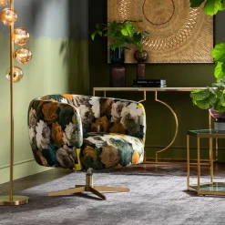 KARE Design Nojatuolit*Peony Flower Kääntyvä Nojatuoli, Keltainen