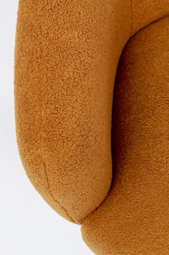 KARE Design Nojatuolit*Peony Fuzzy 360 Kääntyvä Nojatuoli, Teddykarva, Ruskea