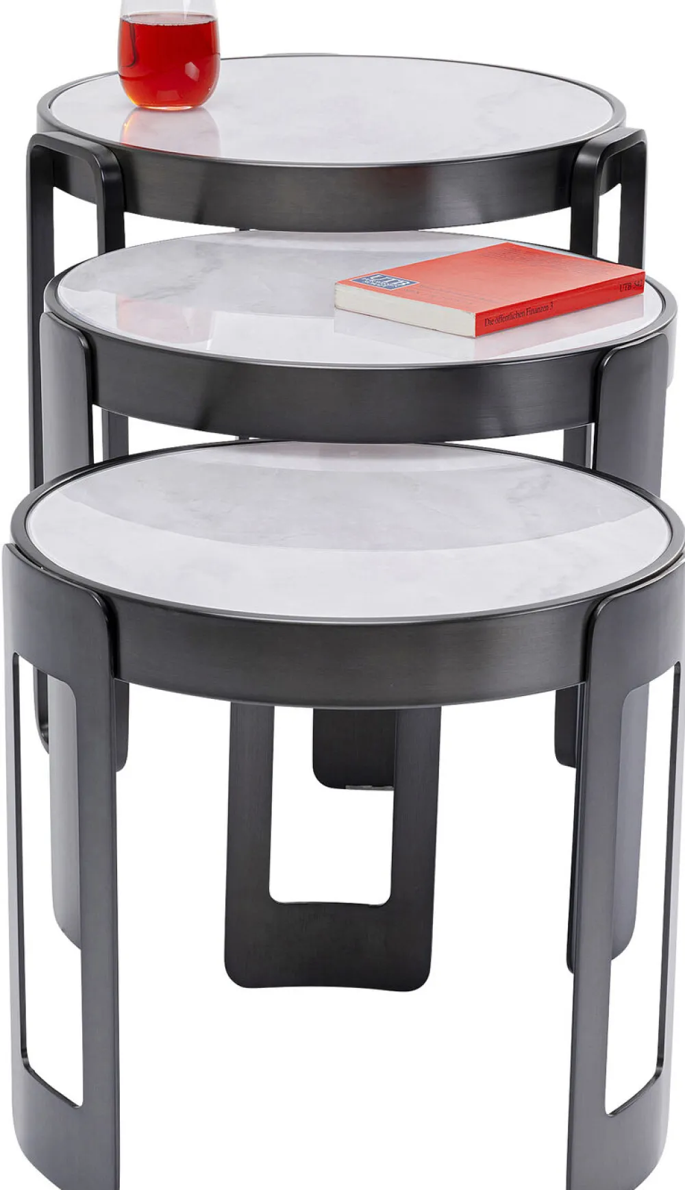 KARE Design Sohvapöydät|Olohuone*Perelli Sohvapöytä, Musta (3/Setti)