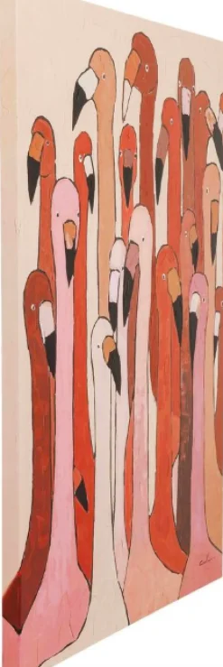 KARE Design Taulut|Olohuone*Picture Touched Flamingo Meeting Flamingo Taulu 90x120cm