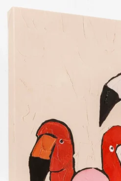KARE Design Taulut|Olohuone*Picture Touched Flamingo Meeting Flamingo Taulu 90x120cm