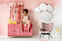 KARE Design Taulut|Olohuone*Picture Touched Flamingo Meeting Flamingo Taulu 90x120cm