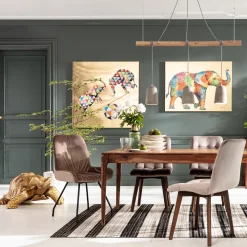 KARE Design Olohuone*Picture Touched Flower Elefant Elefantti Taulu 120x90cm
