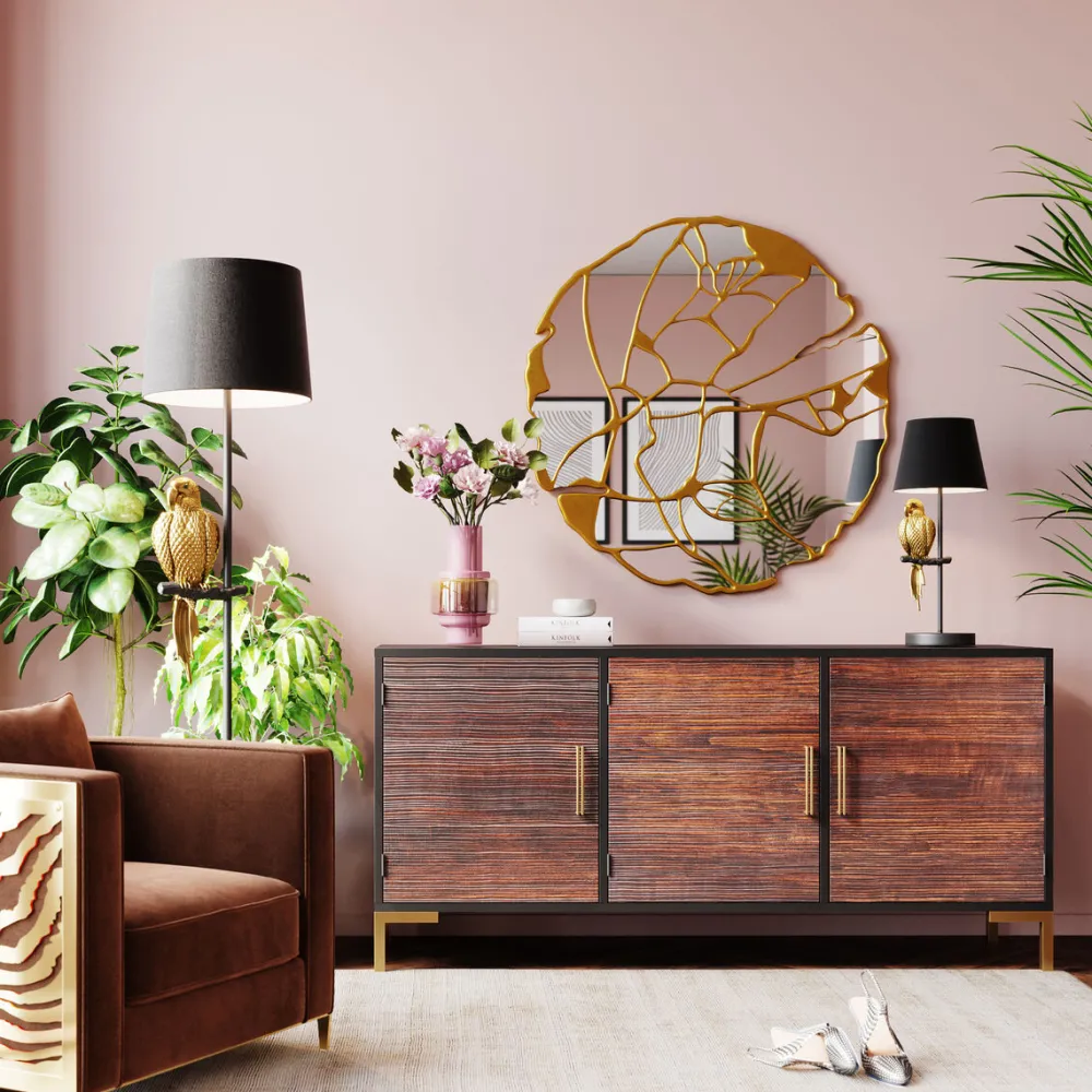 KARE Design Peilit*Pieces Seinäpeili, KultaØ100cm