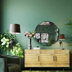 KARE Design Peilit*Pieces Seinäpeili, Matta Musta Ø100cm