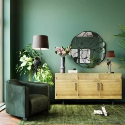 KARE Design Peilit*Pieces Seinäpeili, Matta Musta Ø100cm