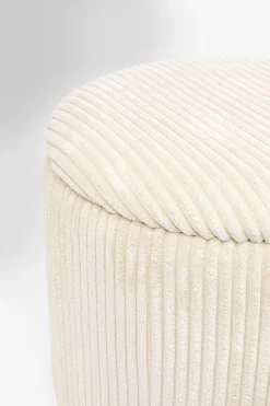 KARE Design Rahit Ja Jakkarat*Plush Jakkara, Palli Kannella, Kermanvalkonen (2/Setti)