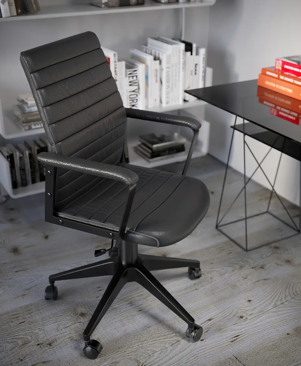 KARE Design Työpöydät*Polar Pöytä, Musta 8mm Temperoitu Lasi 135x65cm