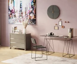 KARE Design Työpöydät*Polar Pöytä, Musta 8mm Temperoitu Lasi 135x65cm