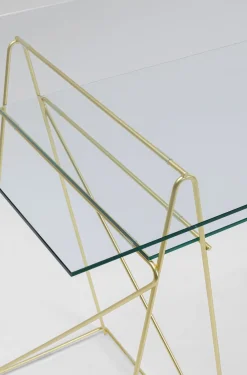 KARE Design Työpöydät*Polar Työpöytä Matta Messinki, 8mm Temperoitu Lasi