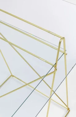 KARE Design Työpöydät*Polar Työpöytä Matta Messinki, 8mm Temperoitu Lasi