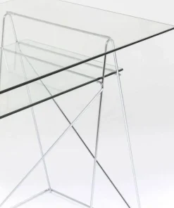 KARE Design Työpöydät*Polar Työpöytä, Toimistopöytä - Kromi, 8mm Temperoitu Lasi