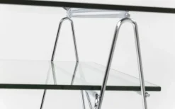 KARE Design Työpöydät*Polar Työpöytä, Toimistopöytä - Kromi, 8mm Temperoitu Lasi