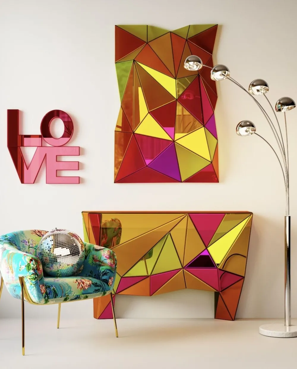 KARE Design Konsolipöydät Ja Sivupöydät*Prisma Colore Konsolipöytä Peililasia 127cm