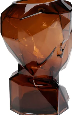 KARE Design Maljakot|Olohuone*Prisma Face Maljakko Ruskea 30cm