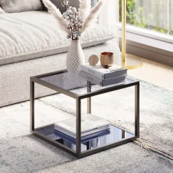 KARE Design Sohvapöydät*Quadro Sivupöytä, Musta 50x50cm