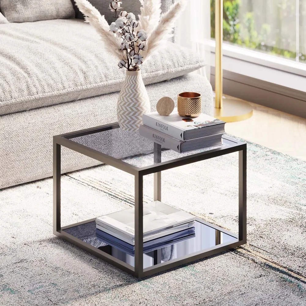 KARE Design Sohvapöydät*Quadro Sivupöytä, Musta 50x50cm