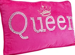 KARE Design Sisustustyynyt|Olohuone*Queen Helmikirjailtu Tyyny Pinkki 35x60 Cm
